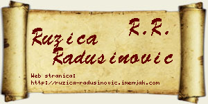 Ružica Radusinović vizit kartica